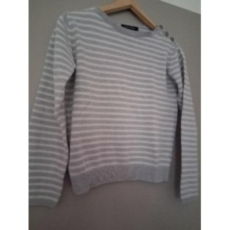 Petit pull blanc gris blanc...