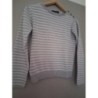 Petit pull blanc gris blanc taille 1