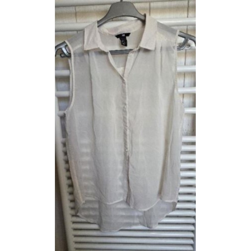 Chemisier blanc sans manches H&M taille 40