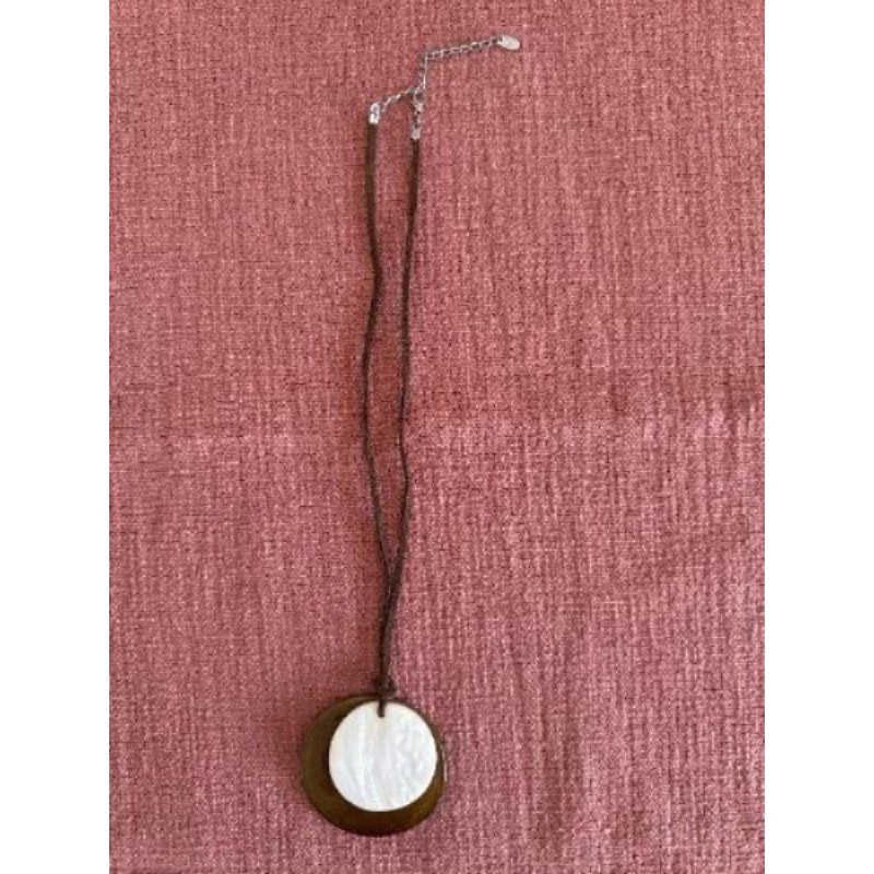Collier cuir et nacre