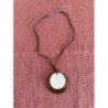 Collier cuir et nacre