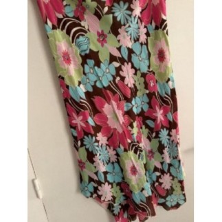 Jupe été biais motifs fleurs