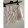 Jupe courte été froufrou blanc