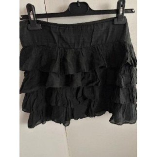 Jupe courte été froufrou noire
