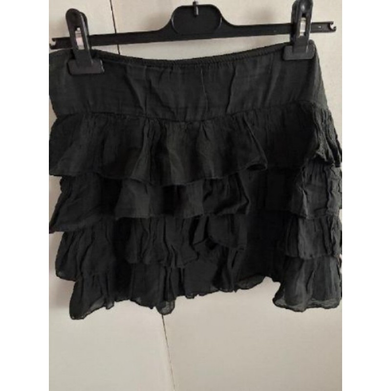 Jupe courte été froufrou noire