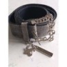 CEINTURE CUIR GRISE FRIIS COMPANY TAILLE L