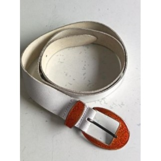 CEINTURE CUIR BLANCHE