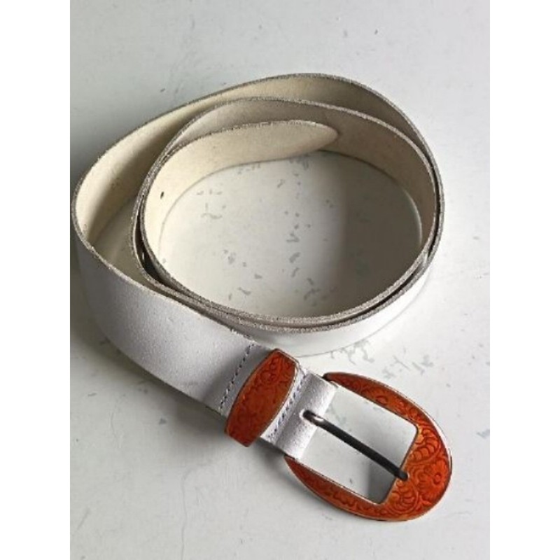 CEINTURE CUIR BLANCHE