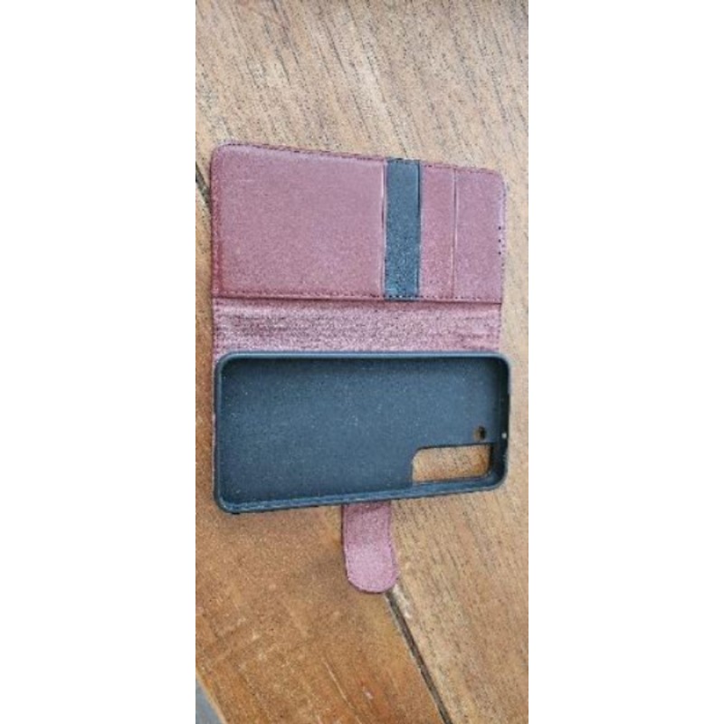 Étui téléphone Bordeaux en cuir S22