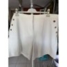 SHORT BLANC BOUTON DORE BODUFLIRT T54