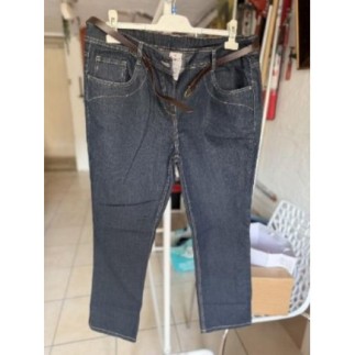 JEANS BLEU COUTURE BEIG/...