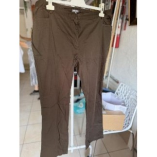 PANTALON TOILE MARRON PLUS...