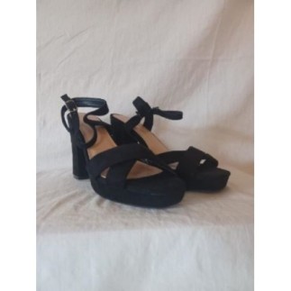 Sandale à talon noir 41