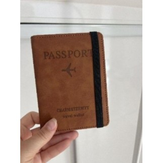 Étui à passeport marron