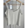 Top blanc avec volant taille S