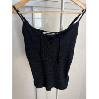Top noir avec laçage taille S