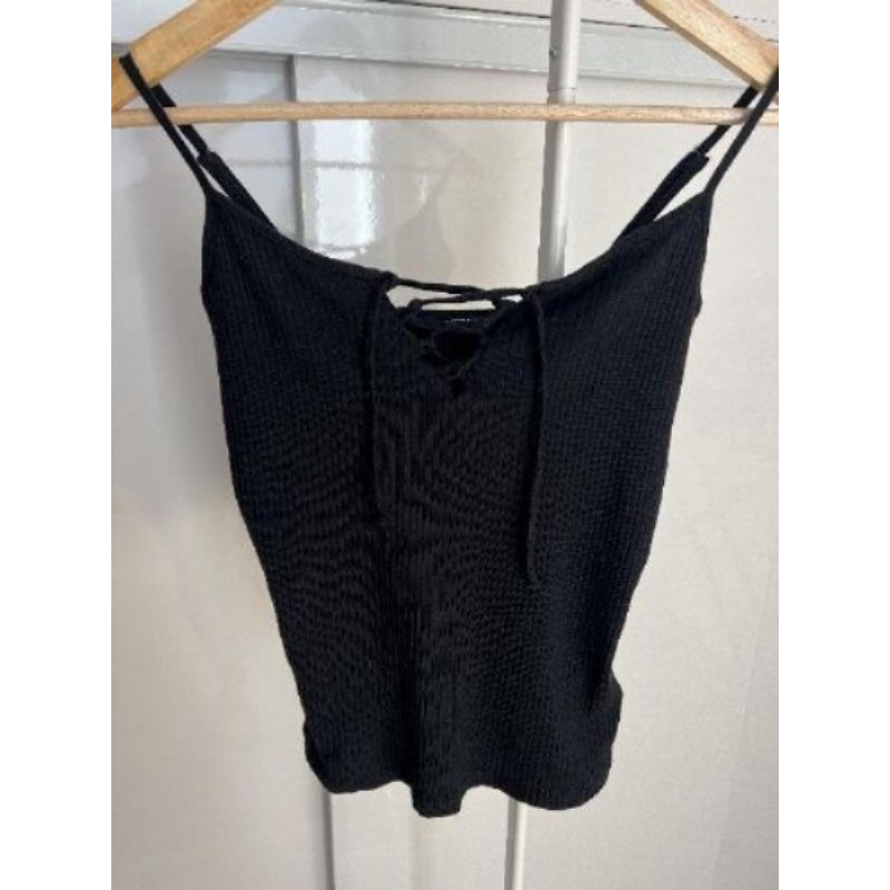 Top noir avec laçage taille S