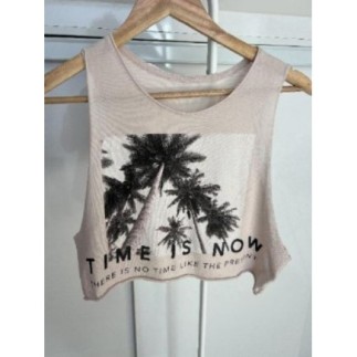 Top court rose pale taille S/M