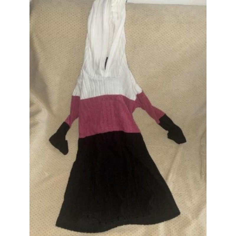 Robe fille taille 7/8 ans noir rose blanc 
