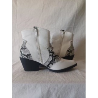 Bottines blanches et motif...