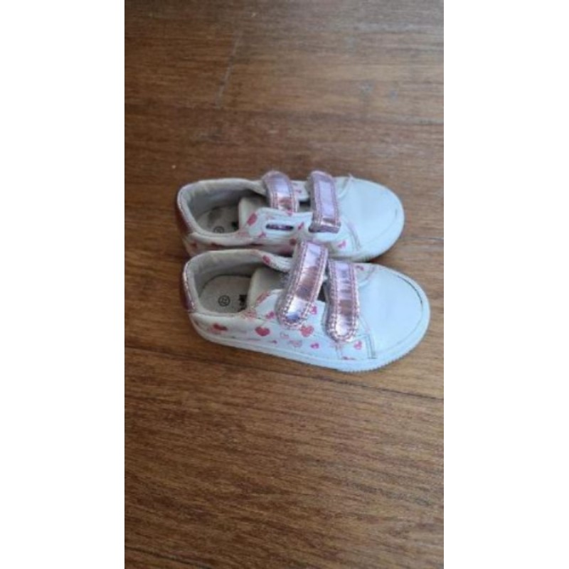 Basket blanches et rose pointure 22
