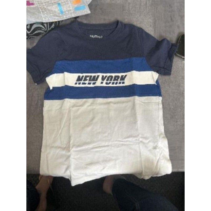 TEE shirt bleu et blanc 10 ans 