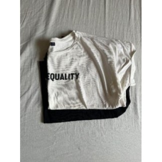 Lot 2 t-shirts à texte noir et blanc M, Kiabi