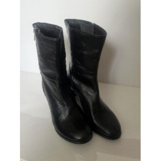 Bottes en cuir noir 45