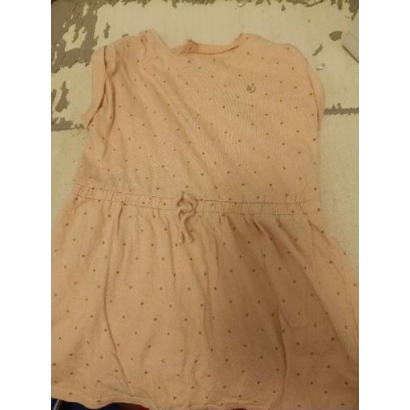 Robe orange à points dorés 24 mois