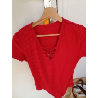 Body rouge femme TailleL