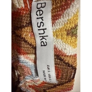 Pantalon large Bershka maille chevron multicolore – Taille S – Très bon état