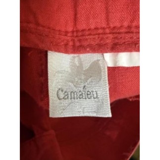 Pantalon Camaïeu rouge en...
