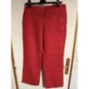 Pantalon Camaïeu rouge en lin – Taille 38 – Très bon état