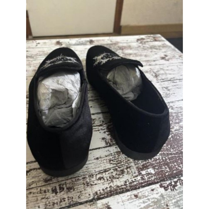 Mocassins ASOS DESIGN noirs brodés – Taille 40,5 Noir 