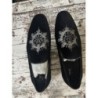 Mocassins ASOS DESIGN noirs brodés – Taille 40,5 Noir 