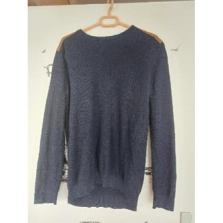 Pull fin bleu marine homme...