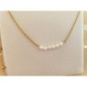 Collier acier inoxydable perles eau douce
