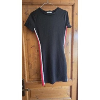Robe PULL&BEAR Noir bandes...