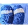 2 grosses pelotes laine bleu 400g