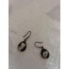 Boucles d’oreilles pierre bleues/blanc