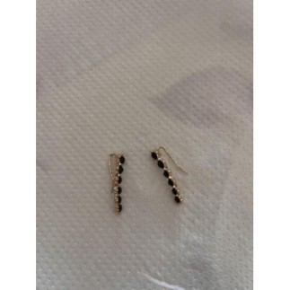 Boucles d’oreilles strass noir