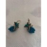 Boucles d’oreilles, florales bleues