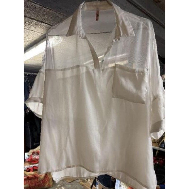 Chemise blanche et transparente taille XL 