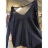 Pull ajouré bleu marine taille M 