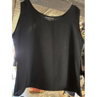 Débardeur satin noir taille 44
