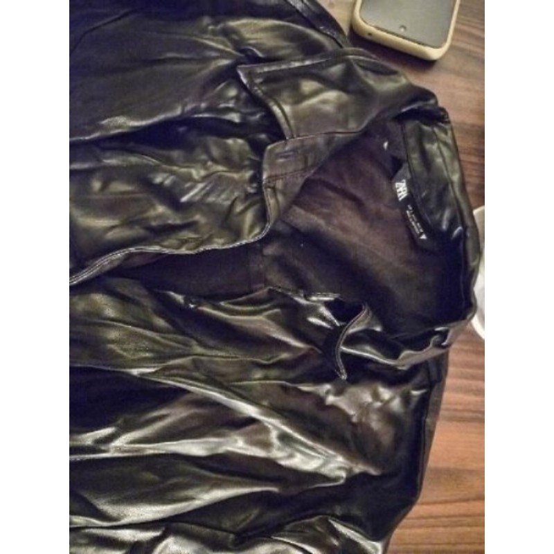 Trench noir simili cuir - Zara - L