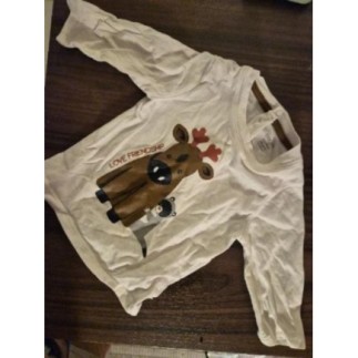 Tee shirt blanc manches...