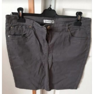 Jupe toile grise 