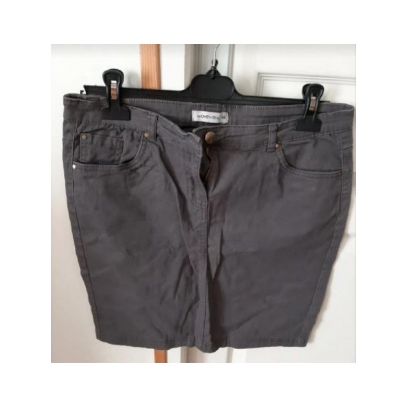 Jupe toile grise 