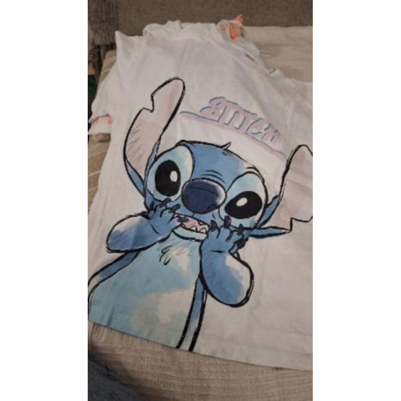 T-shirt blanche StiTch CA taille 12 ans